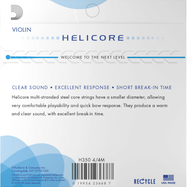 D'Addario Helicore Octave Violin 4/4 String Set